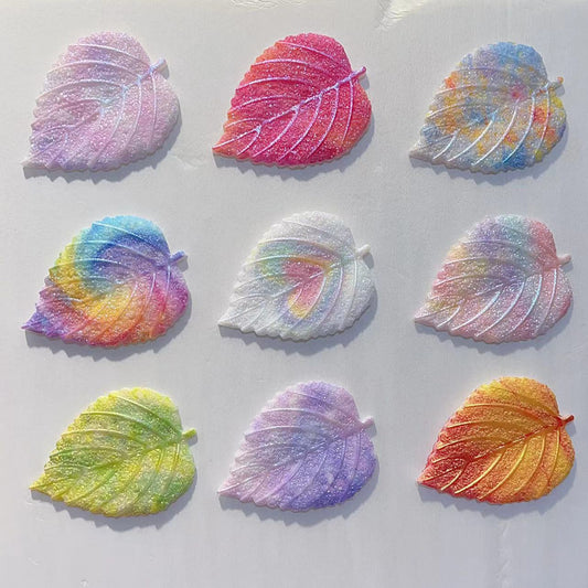 Luminous glitter leaf