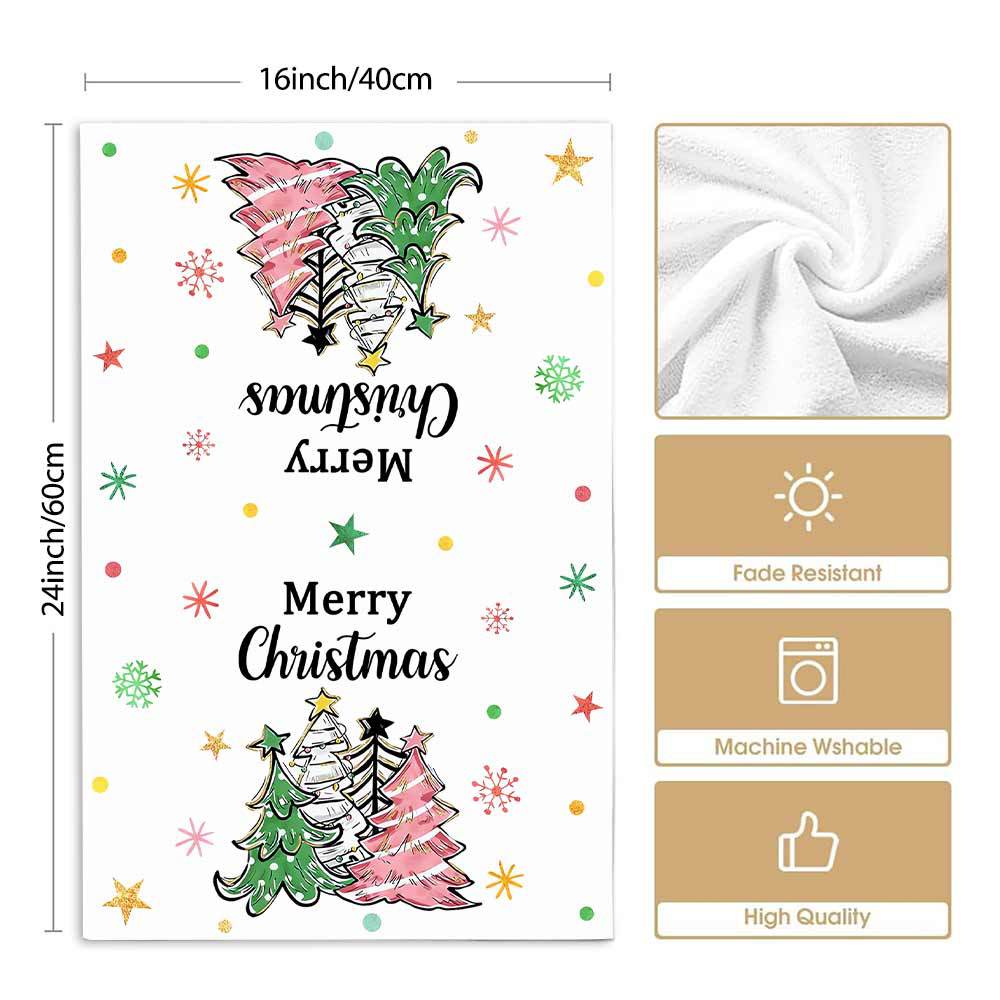 Christmas Kitchen Dish Towels 4-Pack White